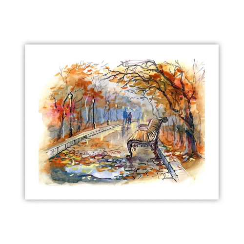 Poster - Walking together into Autumn - 50x40 cm