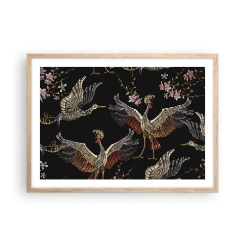 Poster in light oak frame - Fairy Tale Bird - 70x50 cm