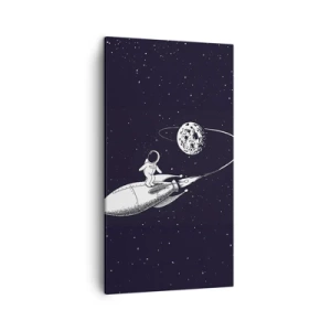 Canvas picture - Space Surfer - 45x80 cm