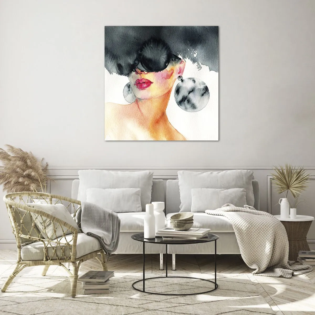 Glass picture - Secret of Elegance - 60x60 cm