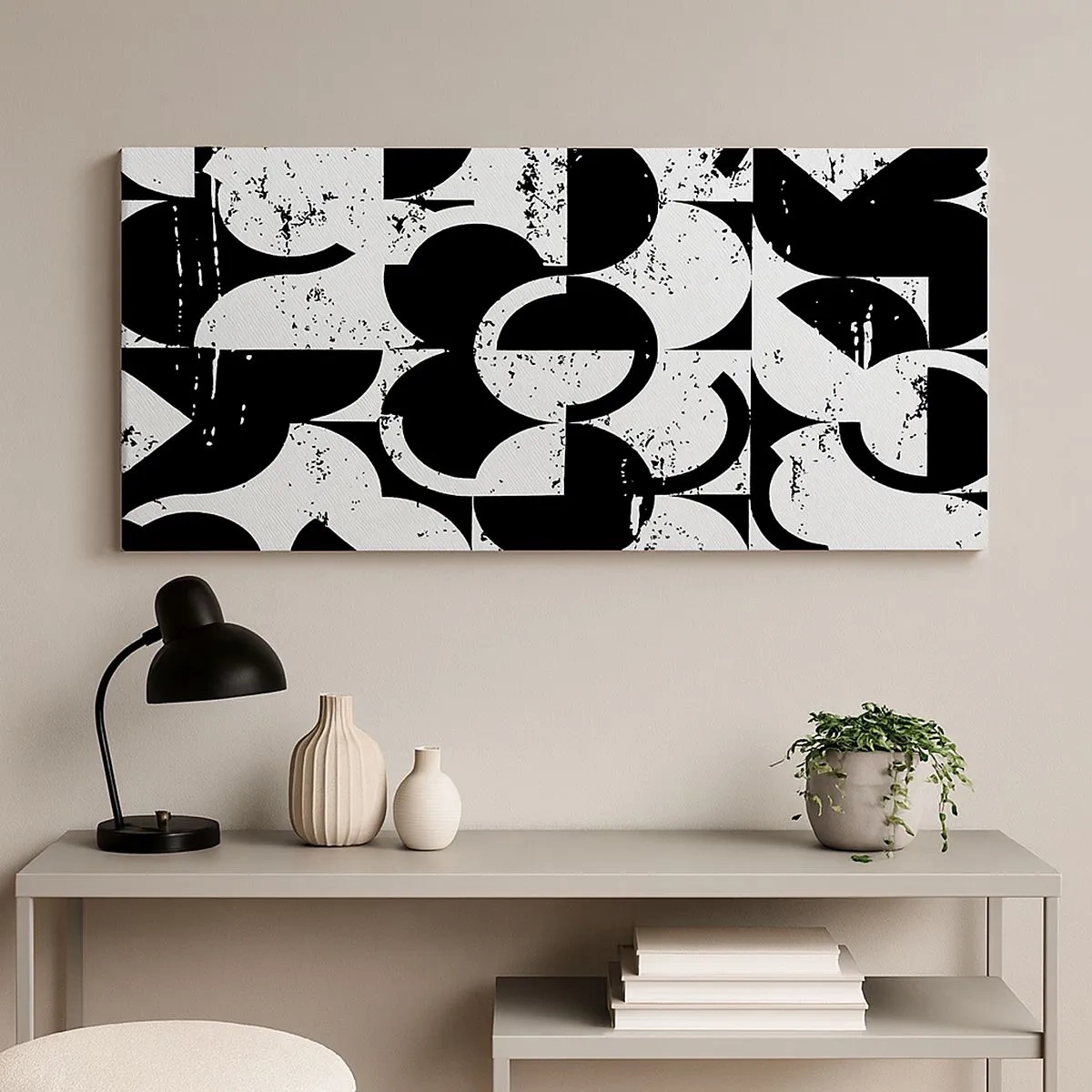 Canvas picture - White Is White and Black Is Black - 100x40 cm