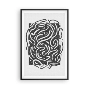 Poster in black frame - Abstract: Dance of Joy - 61x91 cm