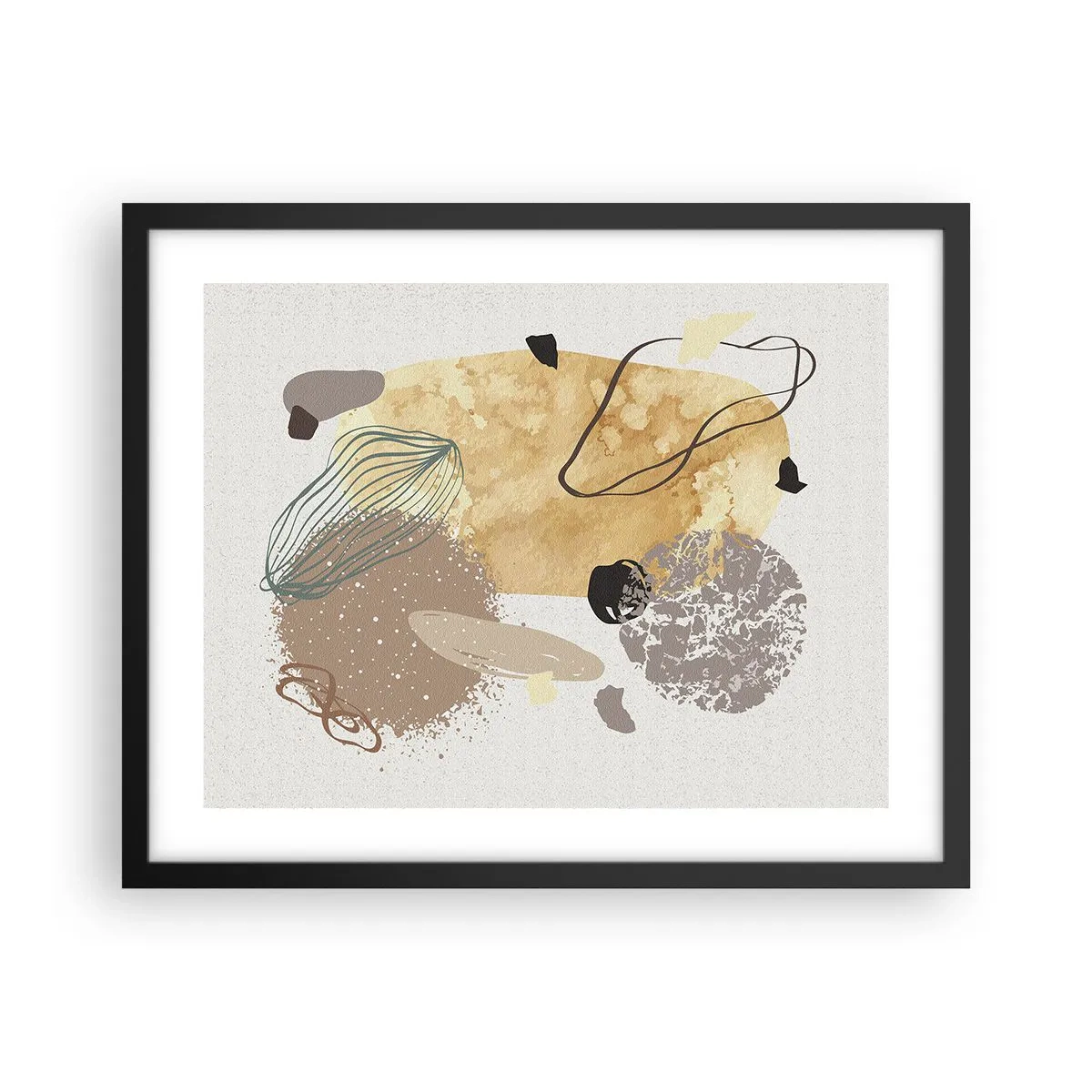 Poster in black frame - Applied Splashing - 50x40 cm
