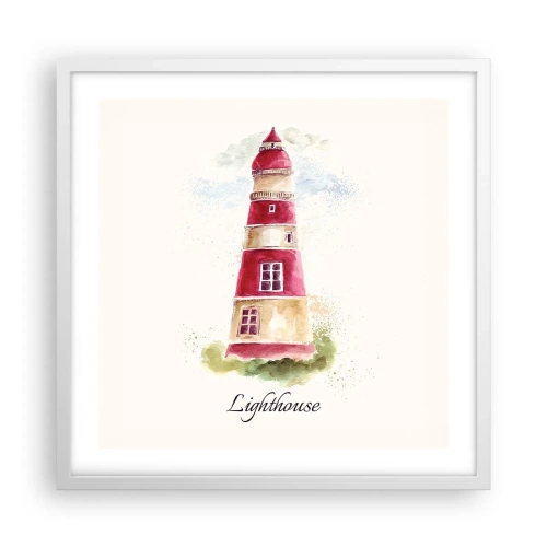 Poster in white frmae - Around It the Weather Is Always Nice - 50x50 cm