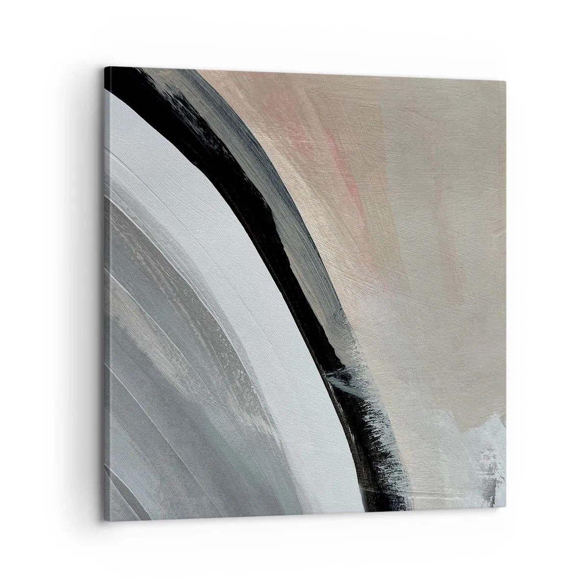 Canvas picture - Composition: Arc of Black and Grey - 60x60 cm