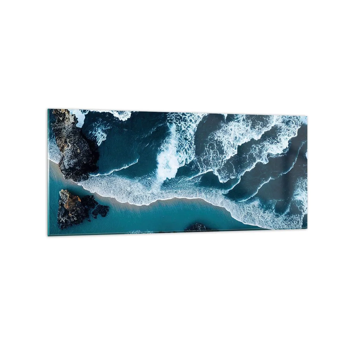 Glass picture - Envelopped by Waves - 120x50 cm