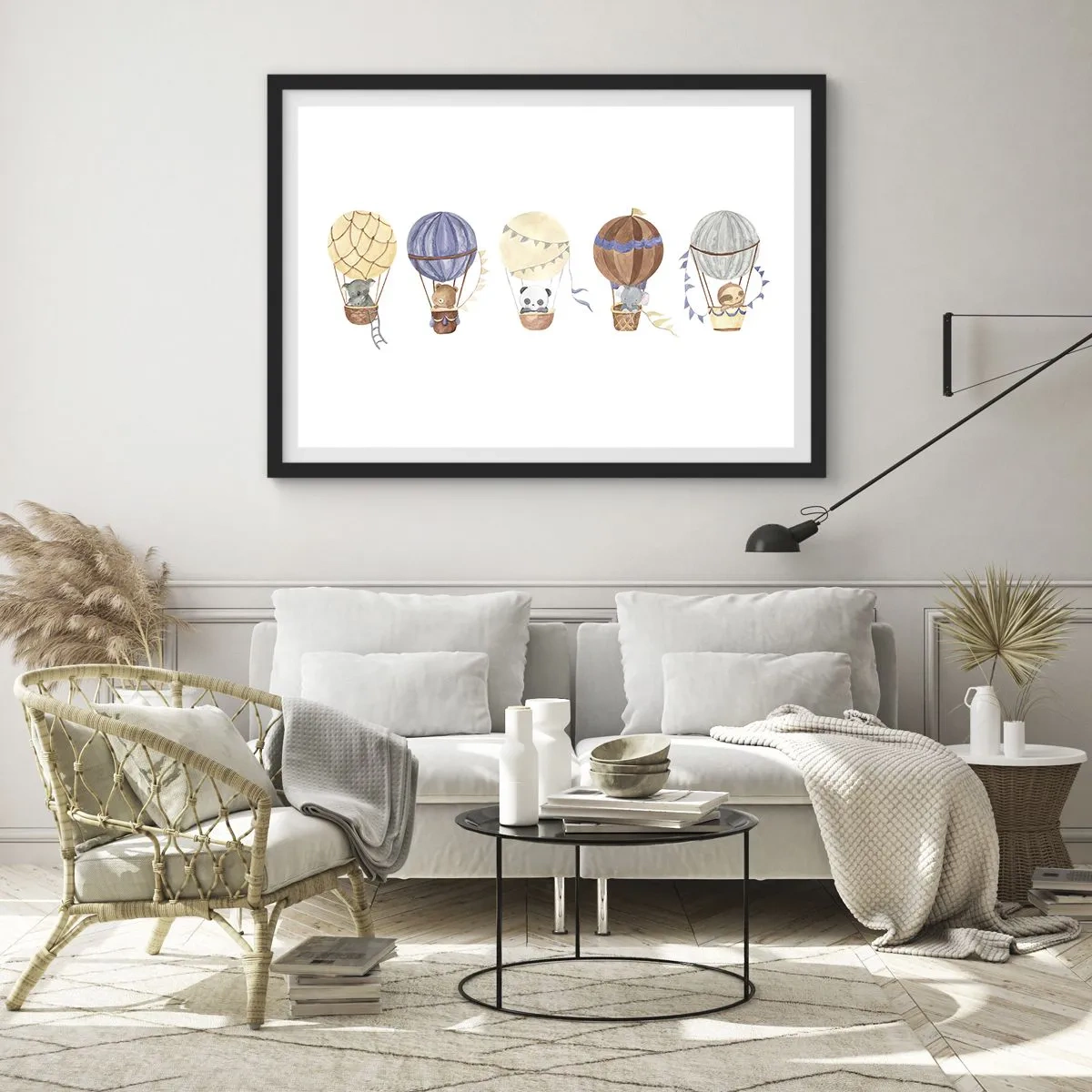 Poster in black frame - Friends in Travel - 50x40 cm