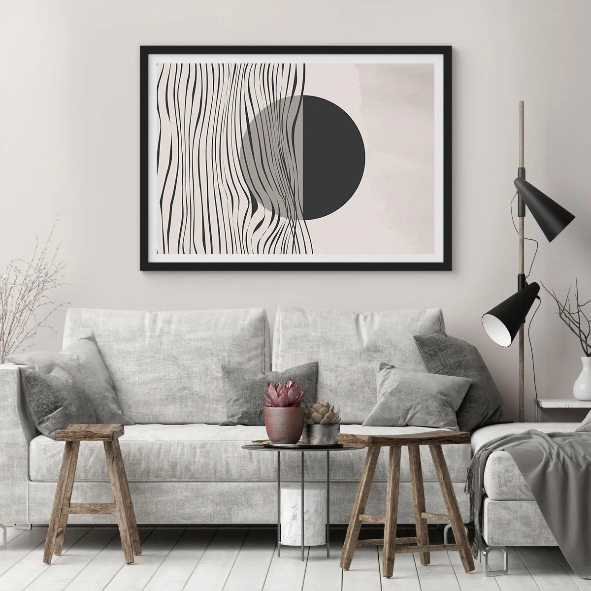 Poster in black frame - Half Composition - 70x50 cm