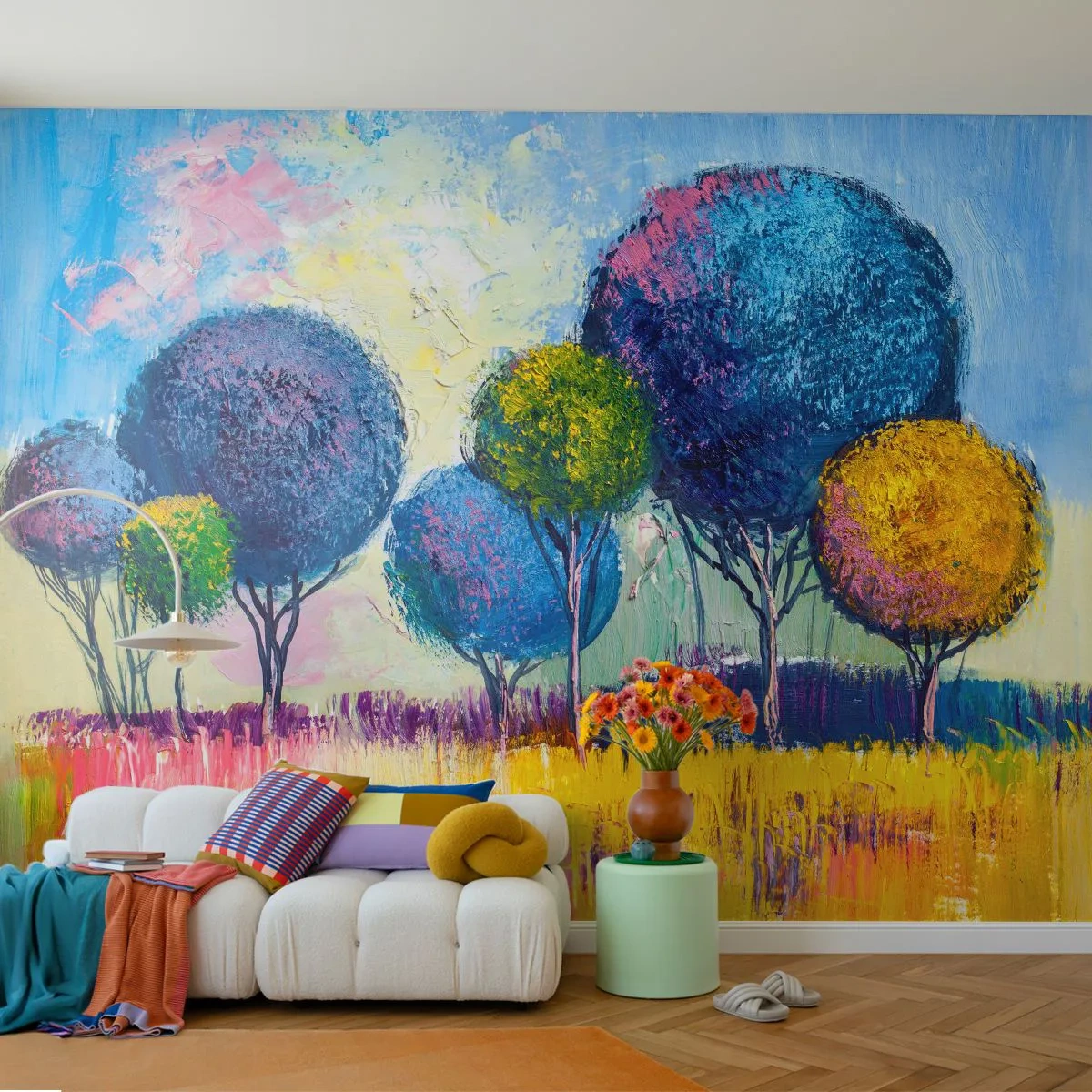 Photo Wallpaper Premium Canvas - Sphere - an Ideal Shape - Abstraction, Landscape, Graphics - 400x280 cm