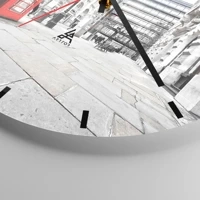 Clock face with lines