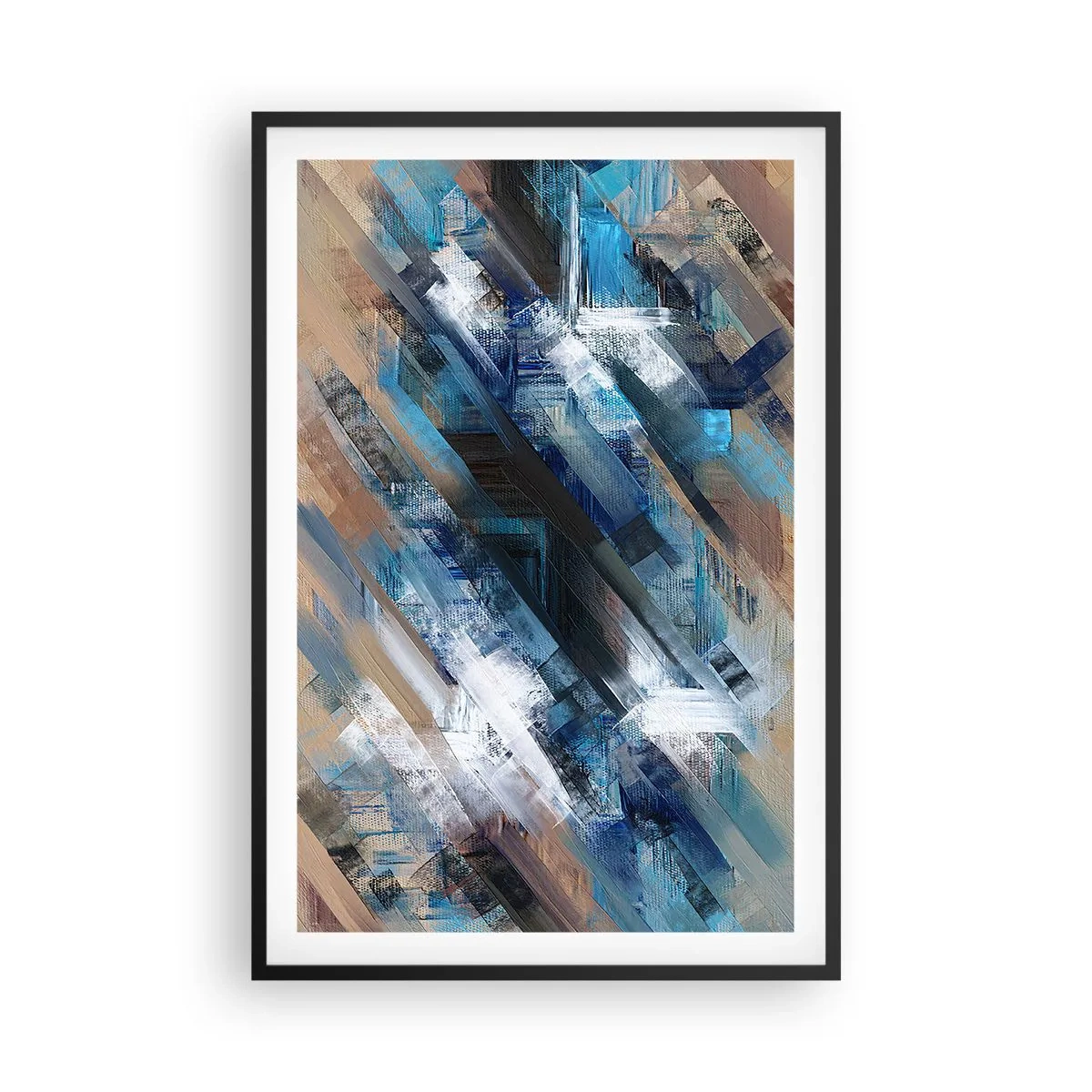 Poster in black frame - On the Blue Slant - 61x91 cm