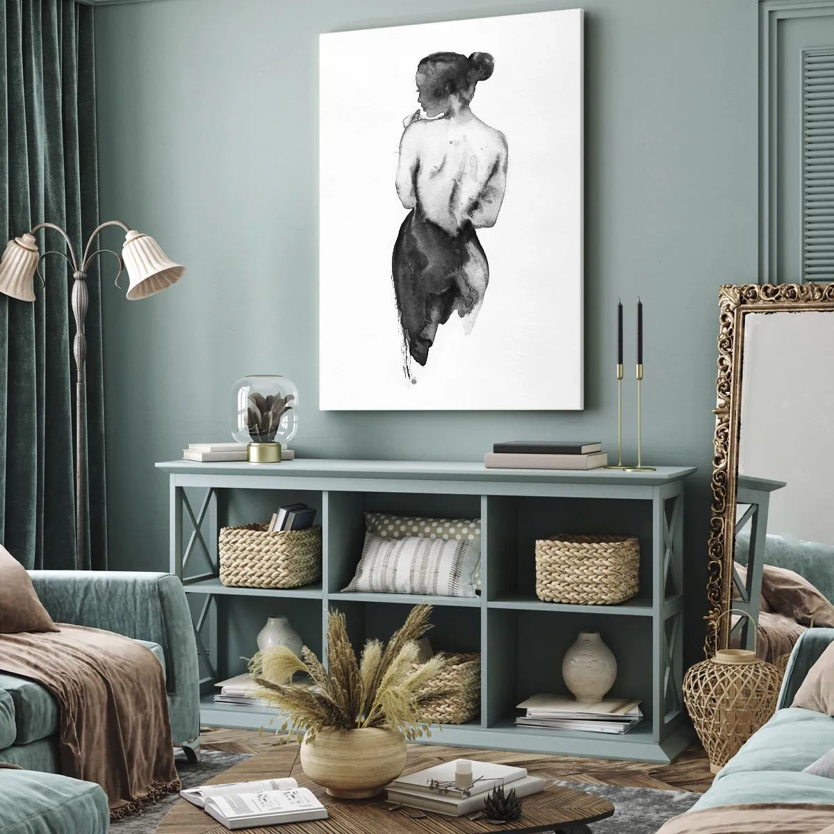Canvas picture - By Her Side the World Disappears - 50x70 cm