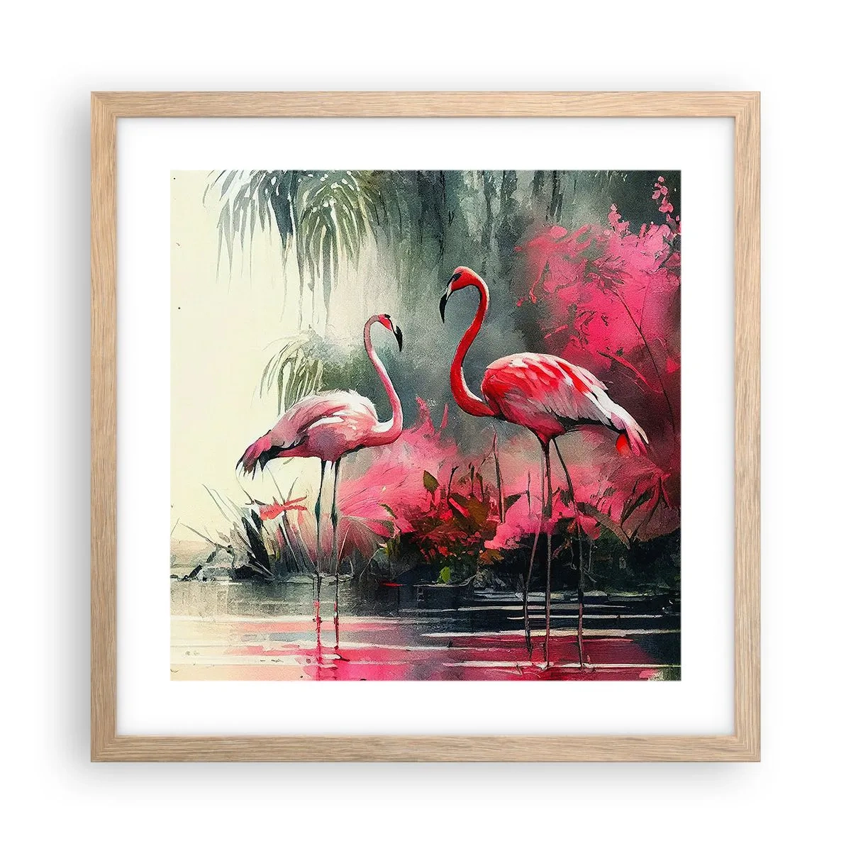 Poster in light oak frame - Class of Natural Charm - 40x40 cm