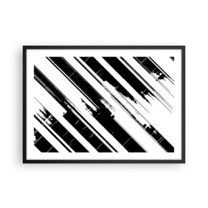 Poster in black frame - Intensive and Dynamic Composition - 70x50 cm