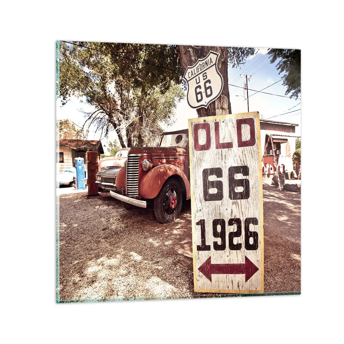 Glass picture - Legend of an American Province - 70x70 cm