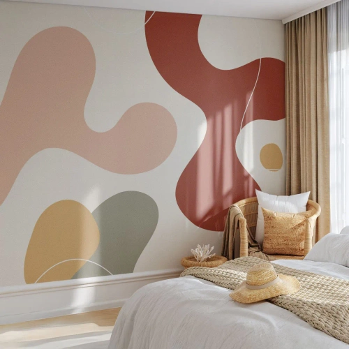 Photo Wallpaper Premium Sand - Doodles - Abstraction, Piece, Imagination - 250x175 cm