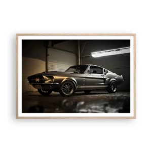 Poster in light oak frame - Back to the Future - 100x70 cm