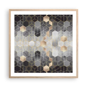 Poster in light oak frame - Diamond Composition - 60x60 cm