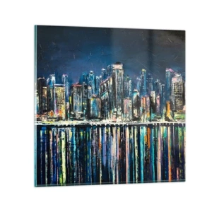 Glass picture - Cascade Of Lights - 70x70 cm