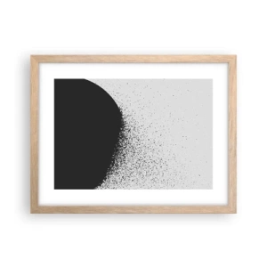Poster in light oak frame - Movement of Particles - 40x30 cm