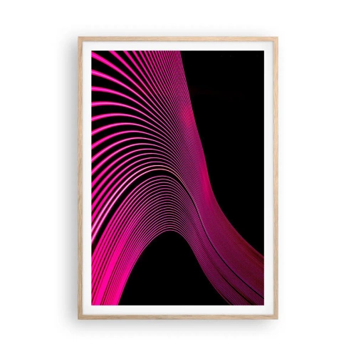 Poster in light oak frame - Alley of Light - 70x100 cm