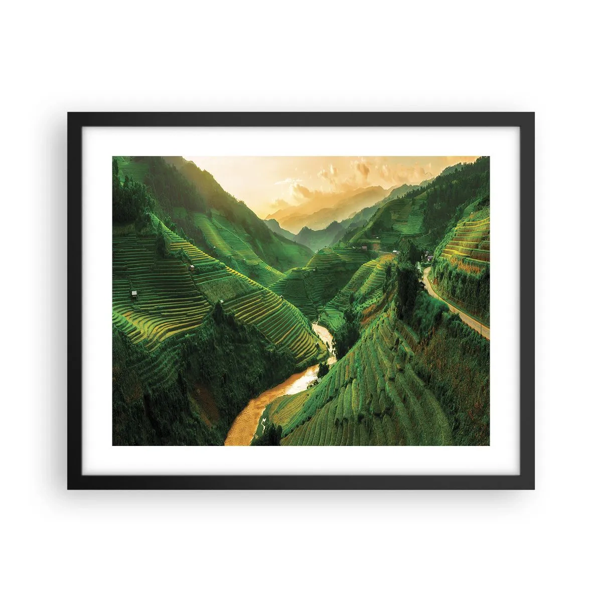 Poster in black frame - Vietnamese Valley - 50x40 cm