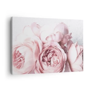 Canvas picture - Pink peonies in soft light against a light background - 70x50cm - for the Romantics - Modern wall decoration for the living room and bedroom ARTTOR