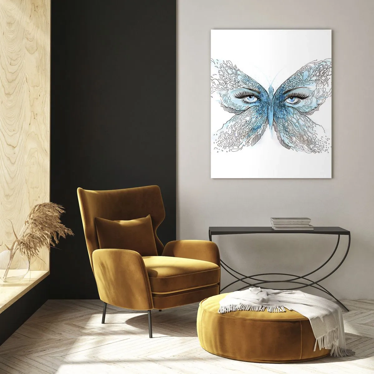Glass picture - Eros Praying Mantis - 80x120 cm