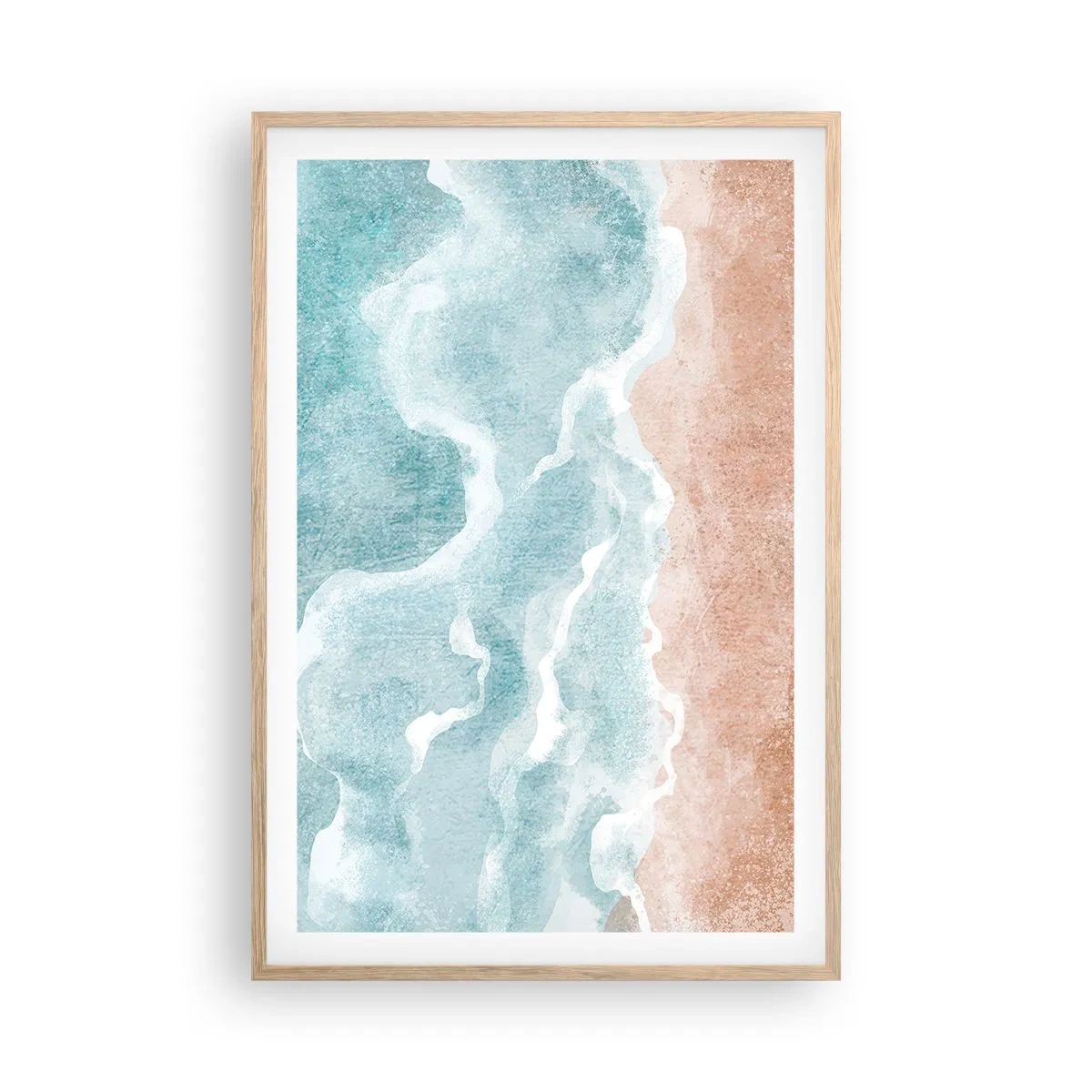 Poster in light oak frame - Cloudy Abstract - 61x91 cm