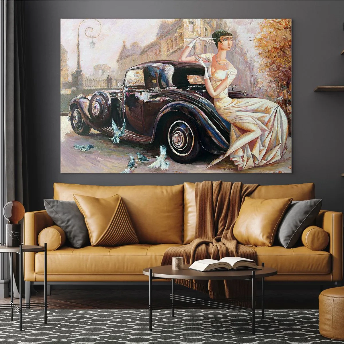 Glass picture - Elegance - Retro Style - 100x70 cm