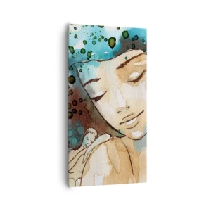 Canvas picture - Lady in Blue - 65x120 cm