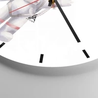 Clock face with lines