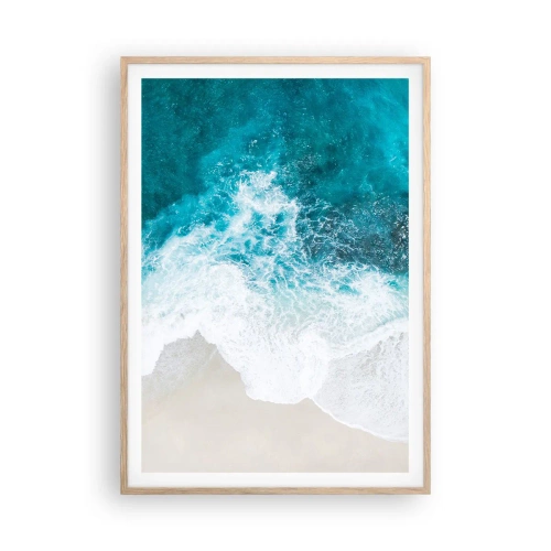 Poster in light oak frame - Natural Caress - 70x100 cm