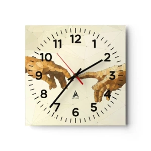 Wall clock - Clock on glass - God's Geometry - 40x40 cm