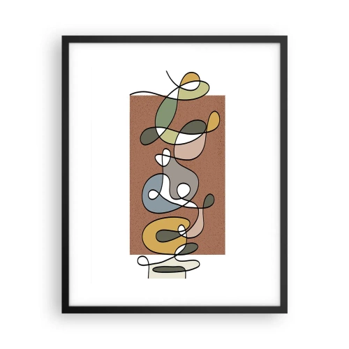 Poster in black frame - Abstract Worthy of a Smile - 40x50 cm
