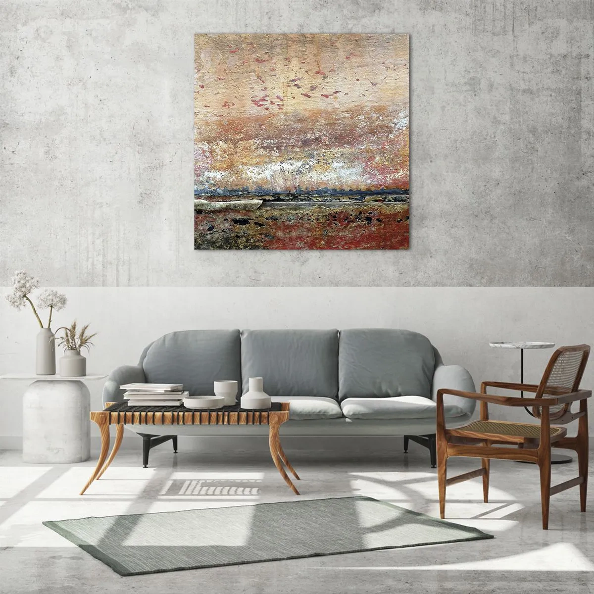 Glass picture - Might Be the Sea - 60x60 cm