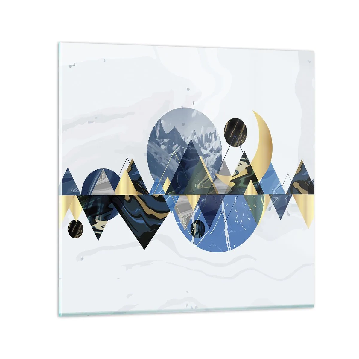 Glass picture - Geometrical Landscape - 50x50 cm