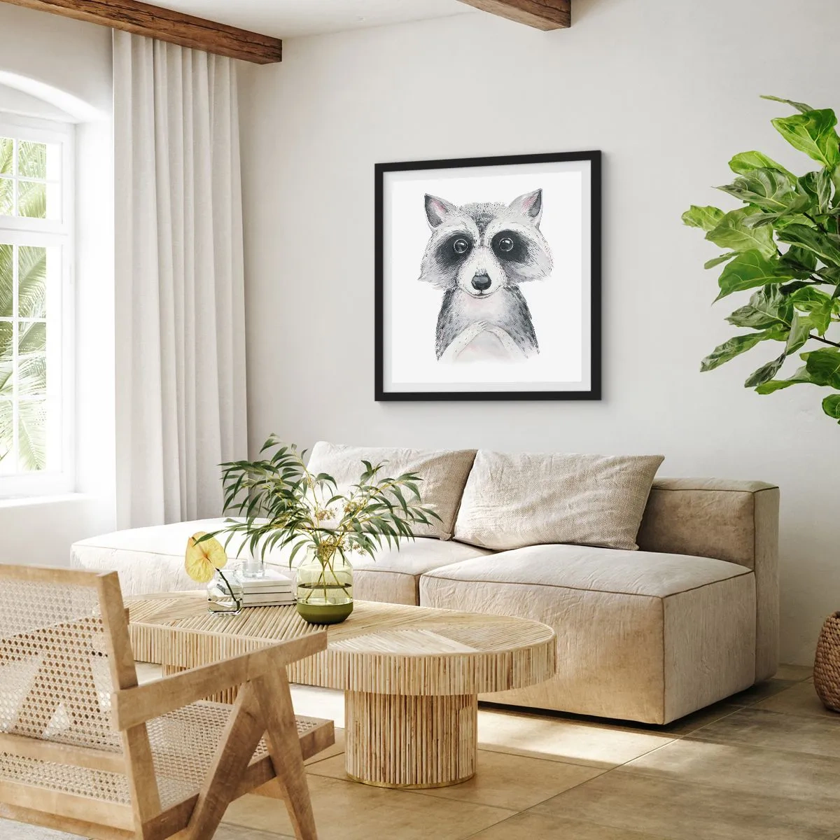 Poster in black frame - Emotional Moment - 50x50 cm