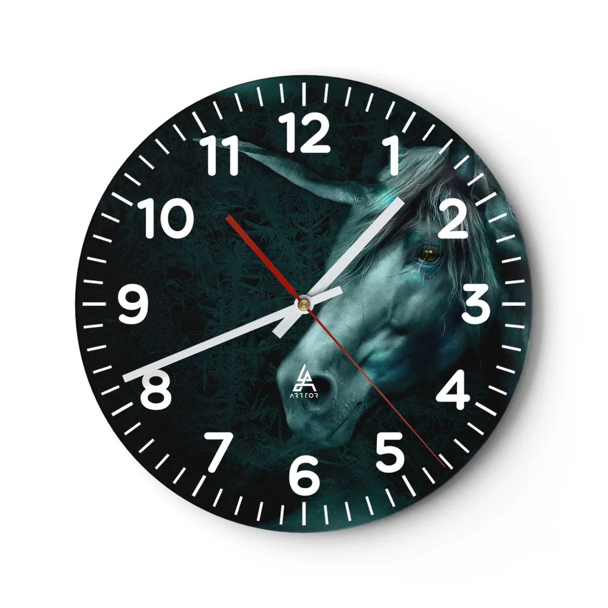 Wall clock - Clock on glass - In an Enchanted Forest - 30x30 cm