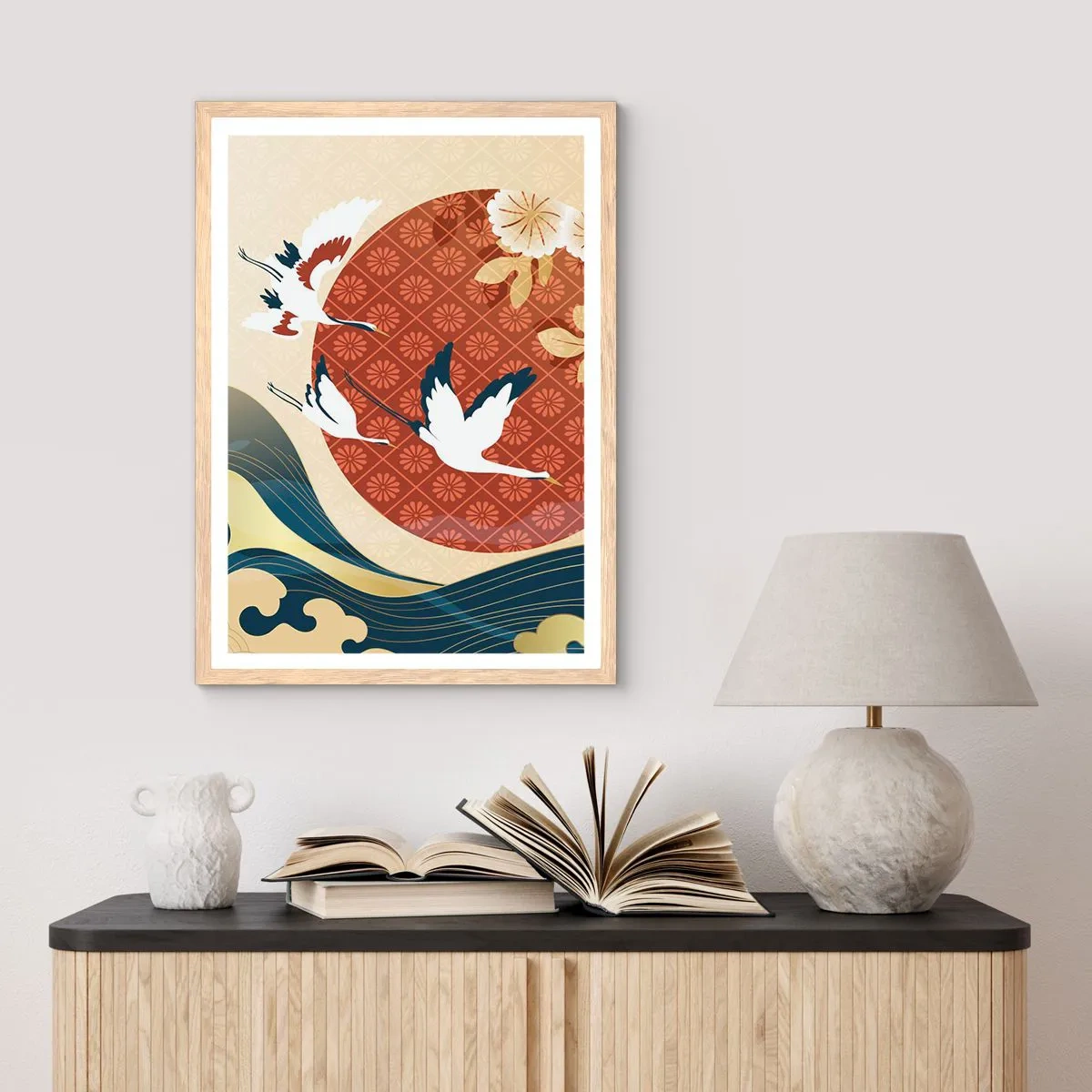 Poster in light oak frame - Japanese Tale - 61x91 cm