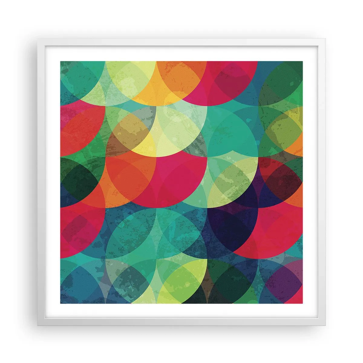 Poster in white frmae - Into the Rainbow - 60x60 cm