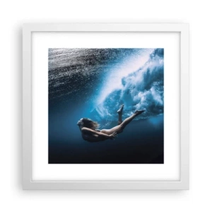 Poster in white frmae - Contemporary Syren - 30x30 cm
