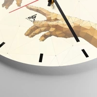 Clock face with lines