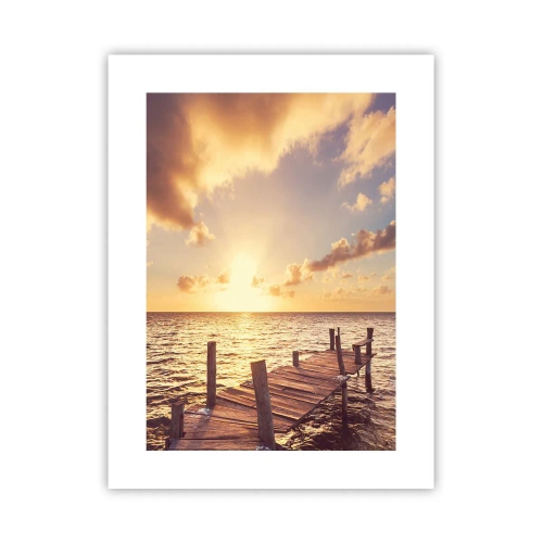 Poster - Golden Land of Tranquility - 30x40 cm