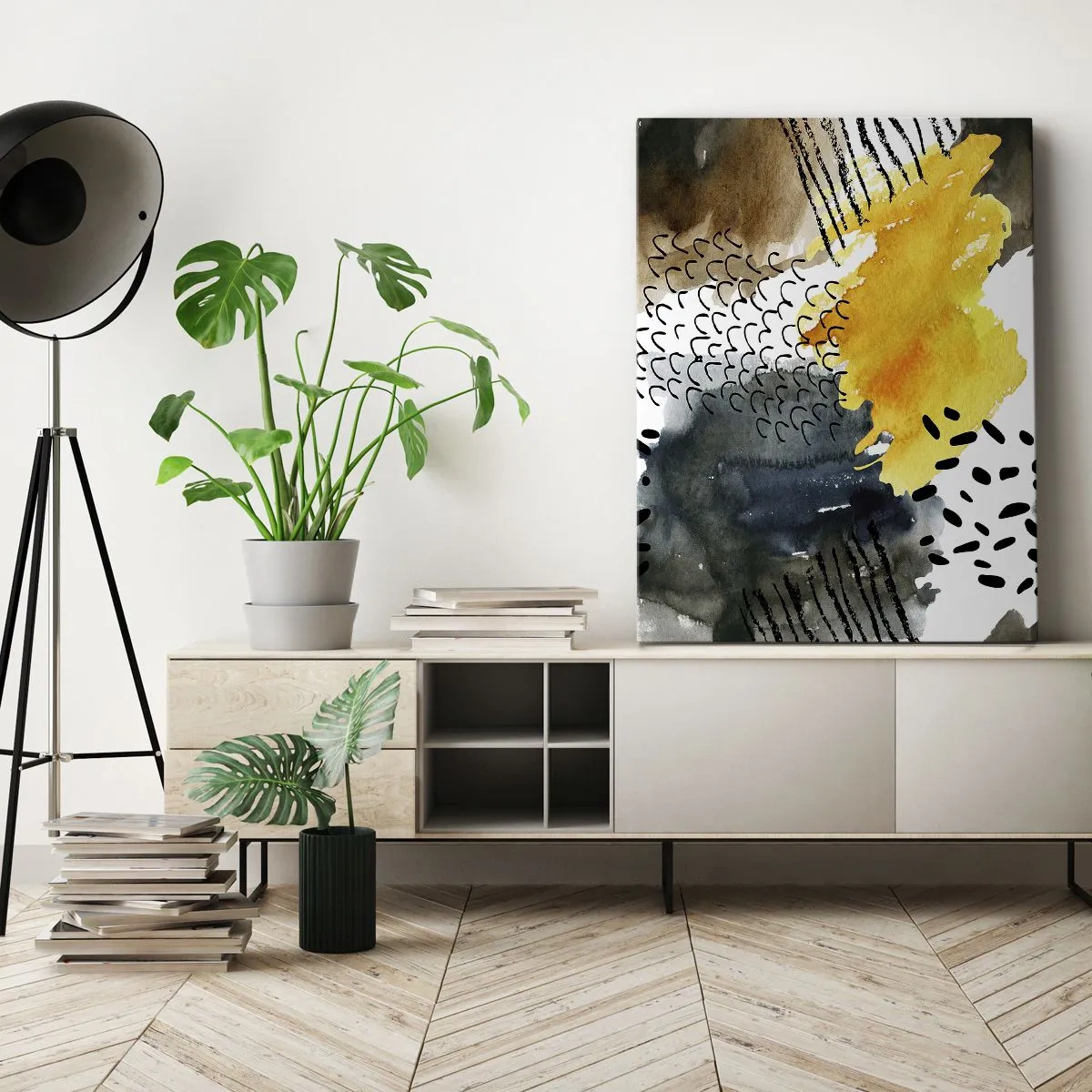 Canvas picture - Meeting of Elements - 65x120 cm