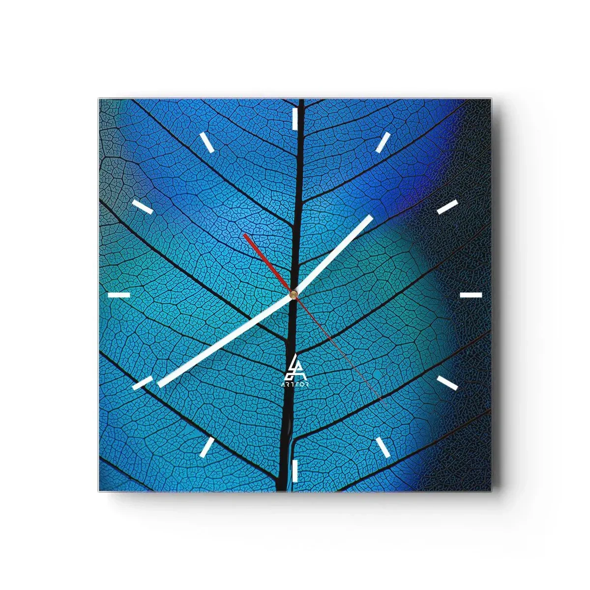 Wall clock - Clock on glass - Intricate Construction - 30x30 cm