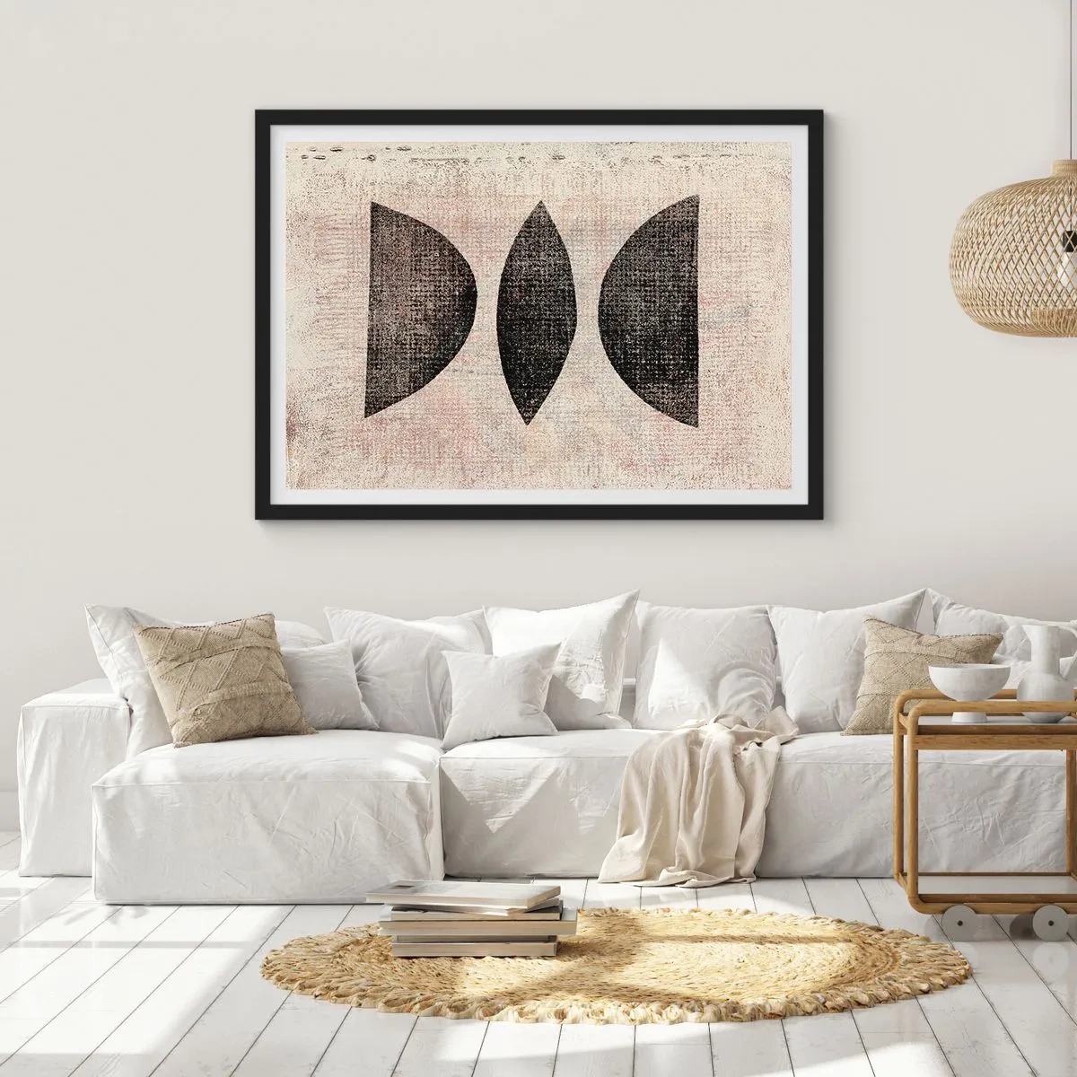 Poster in black frame - Ethnic Abstraction - 100x70 cm