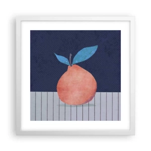 Poster in white frmae - Convexity and Plane - 40x40 cm