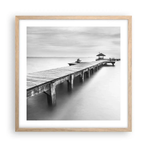 Poster in light oak frame - Into the Distance - 50x50 cm