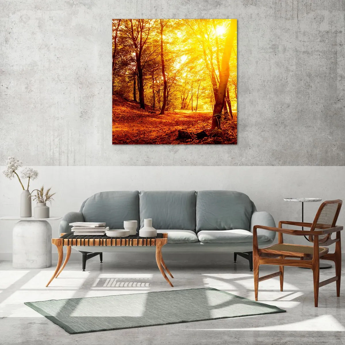 Glass picture - Towards Golden Plain - 50x50 cm